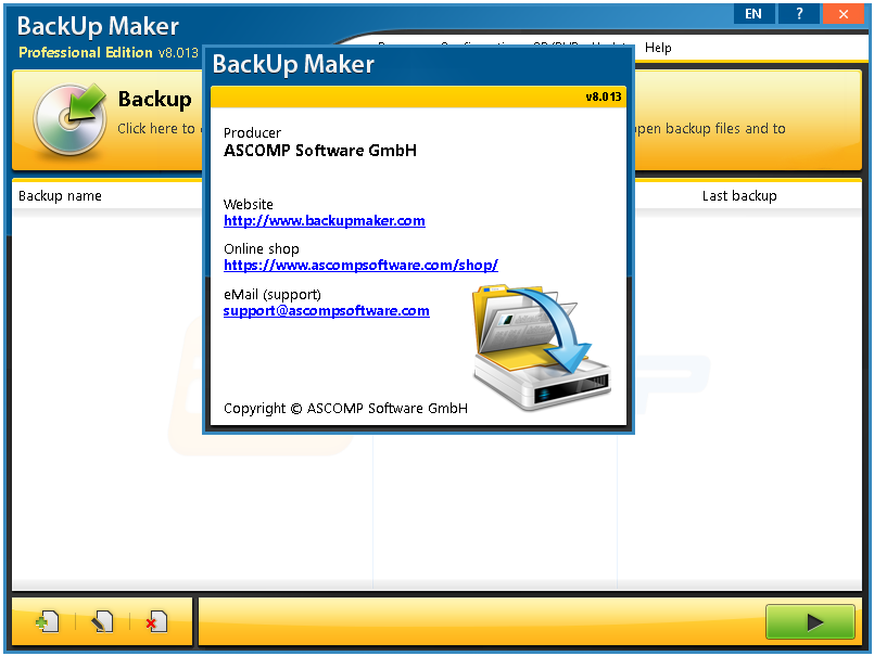BackUp Maker Professional Serial Key