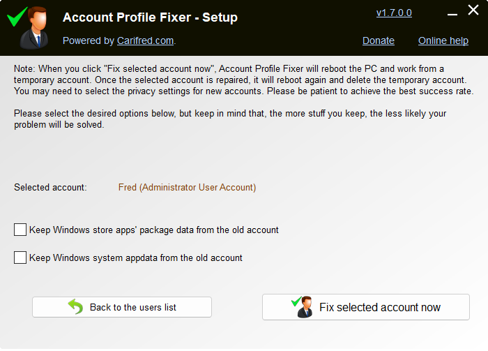 Account Profile Fixer Download